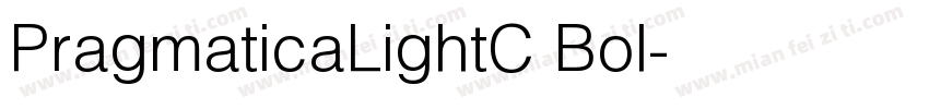 PragmaticaLightC Bol字体转换